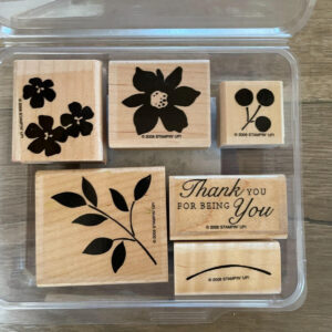 Stampin Up Best Blossoms Mounted Rubber Stamps Set Of 6
