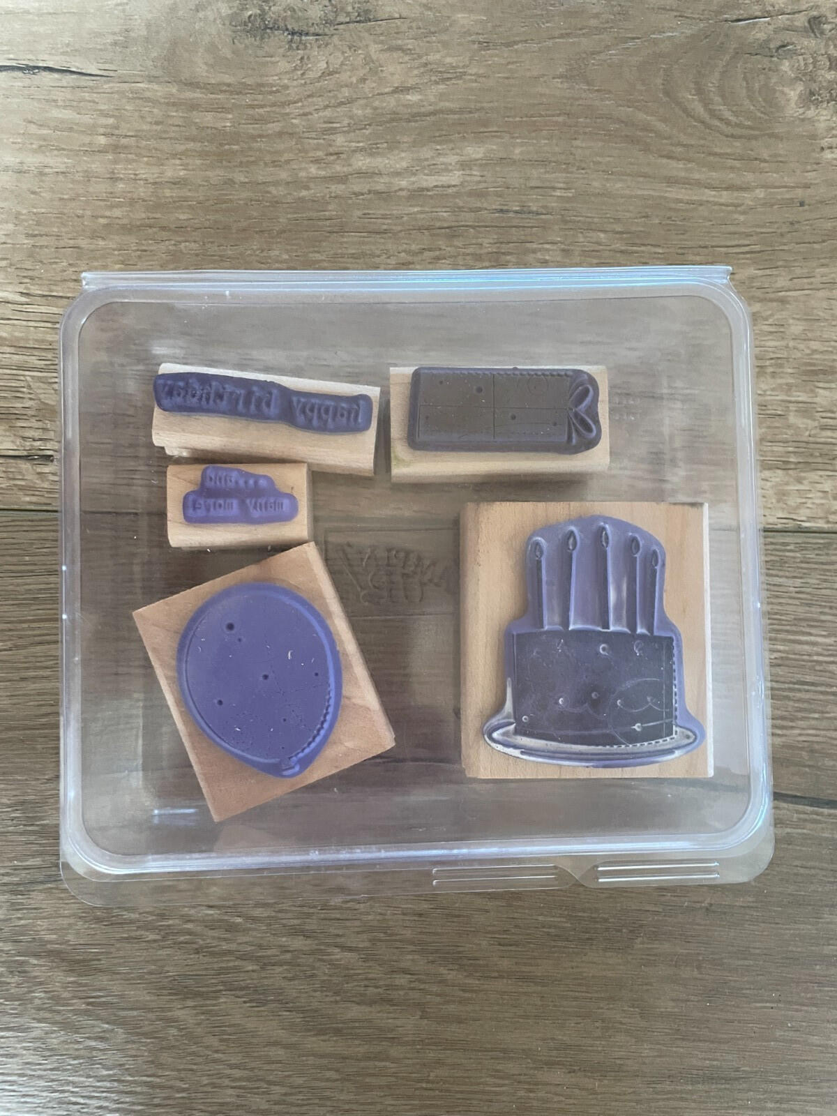 Stampin Up Birthday Whimsey Mounted Rubber Stamps Set Of 5 - Image 2
