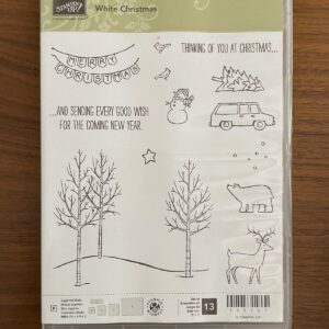 Stampin Up White Christmas Clear Stamp Set