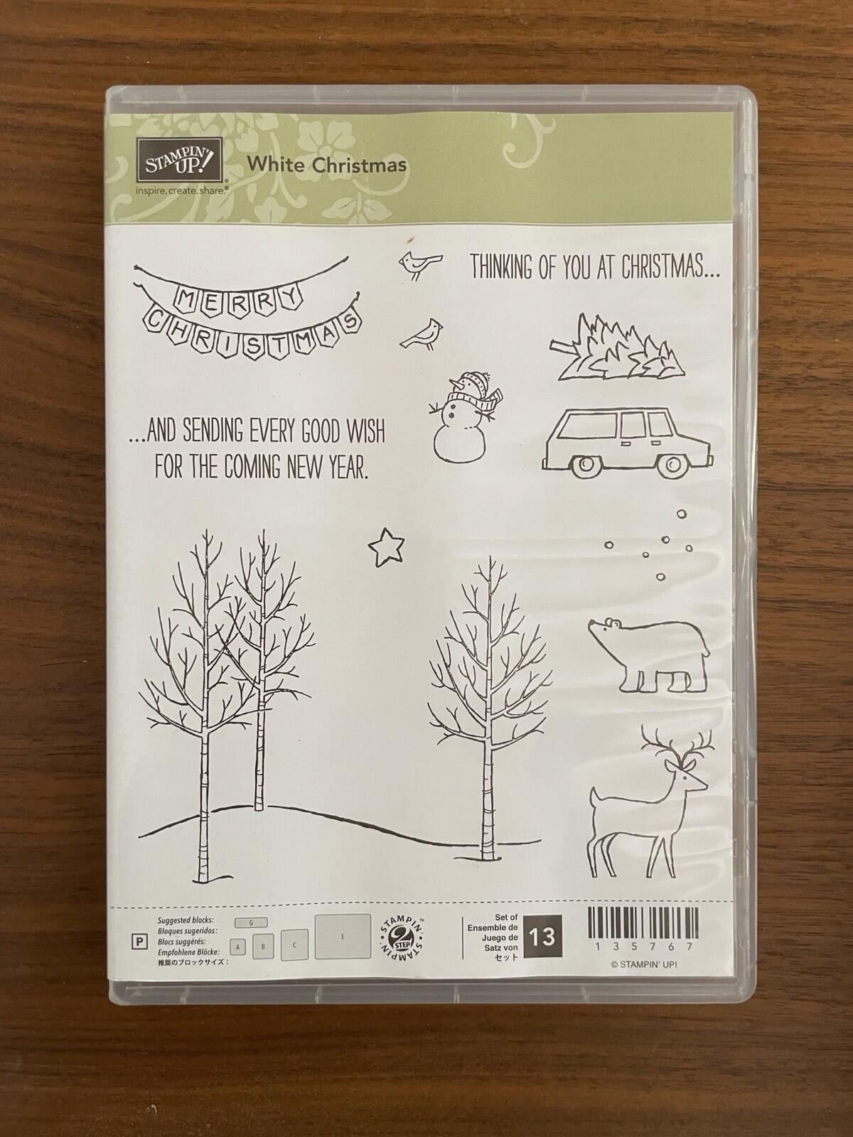 Stampin Up White Christmas Clear Stamp Set