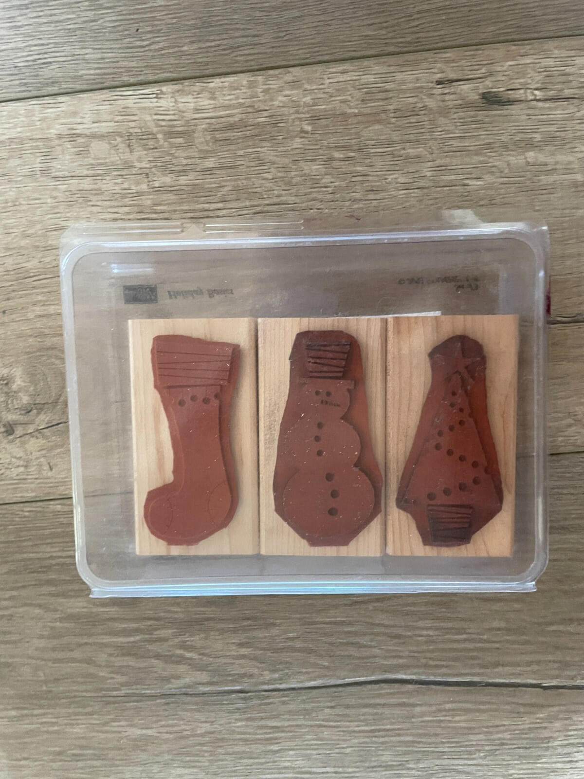 Stampin Up Christmas Holiday Basics Mounted Rubber Stamps Set Of 3 - Image 4