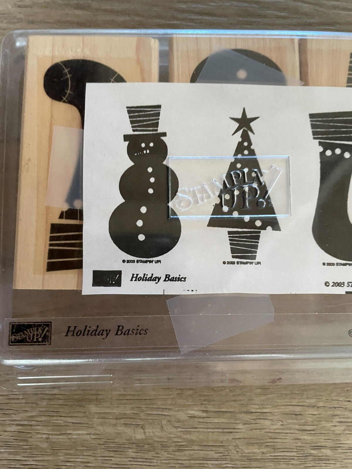 Stampin Up Christmas Holiday Basics Mounted Rubber Stamps Set Of 3 - Image 5