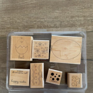 Stampin Up A Good Egg Easter Mounted Rubber Stamps Set Of 7