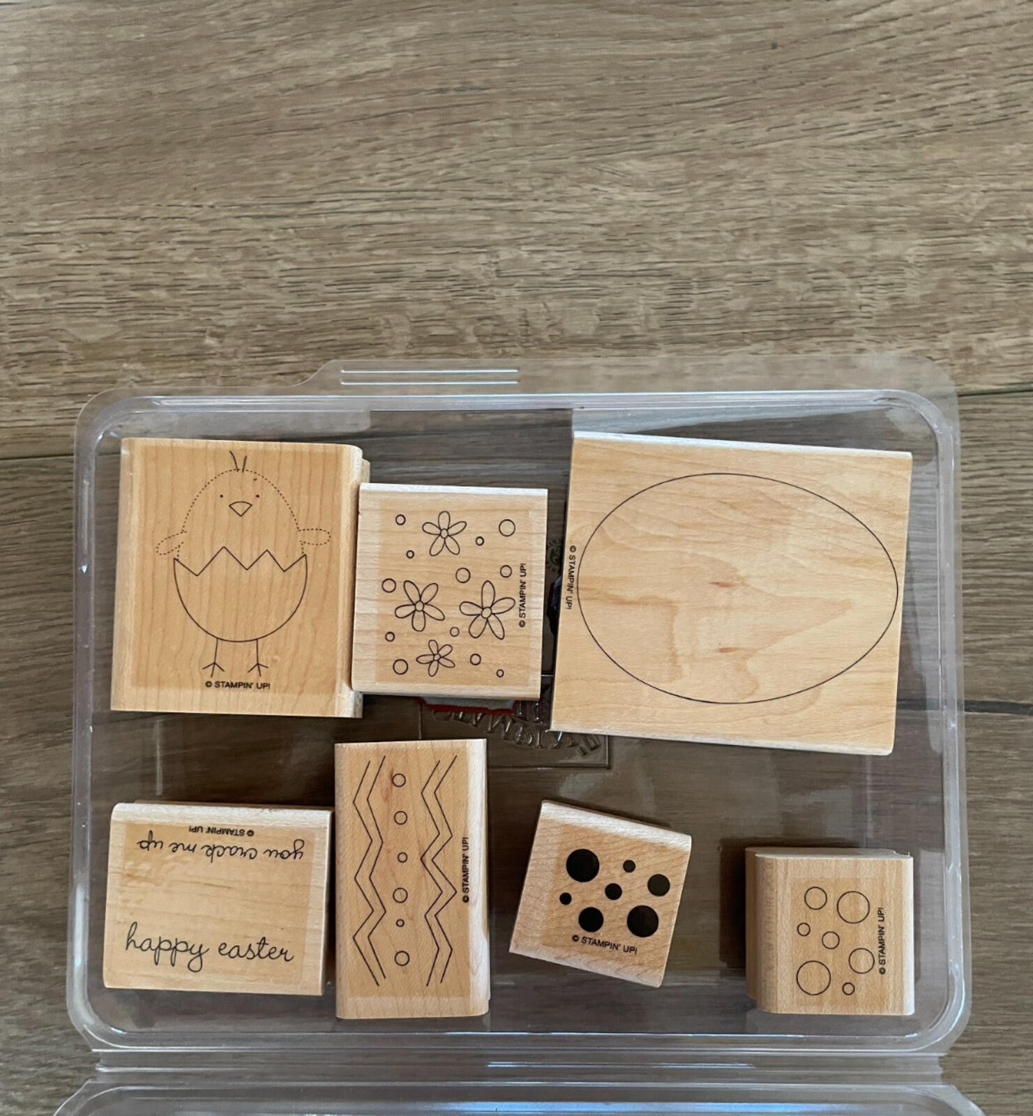 Stampin Up A Good Egg Easter Mounted Rubber Stamps Set Of 7