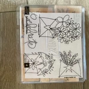 Stampin Up Send A Celebration Mounted Rubber Stamps Set Of 4