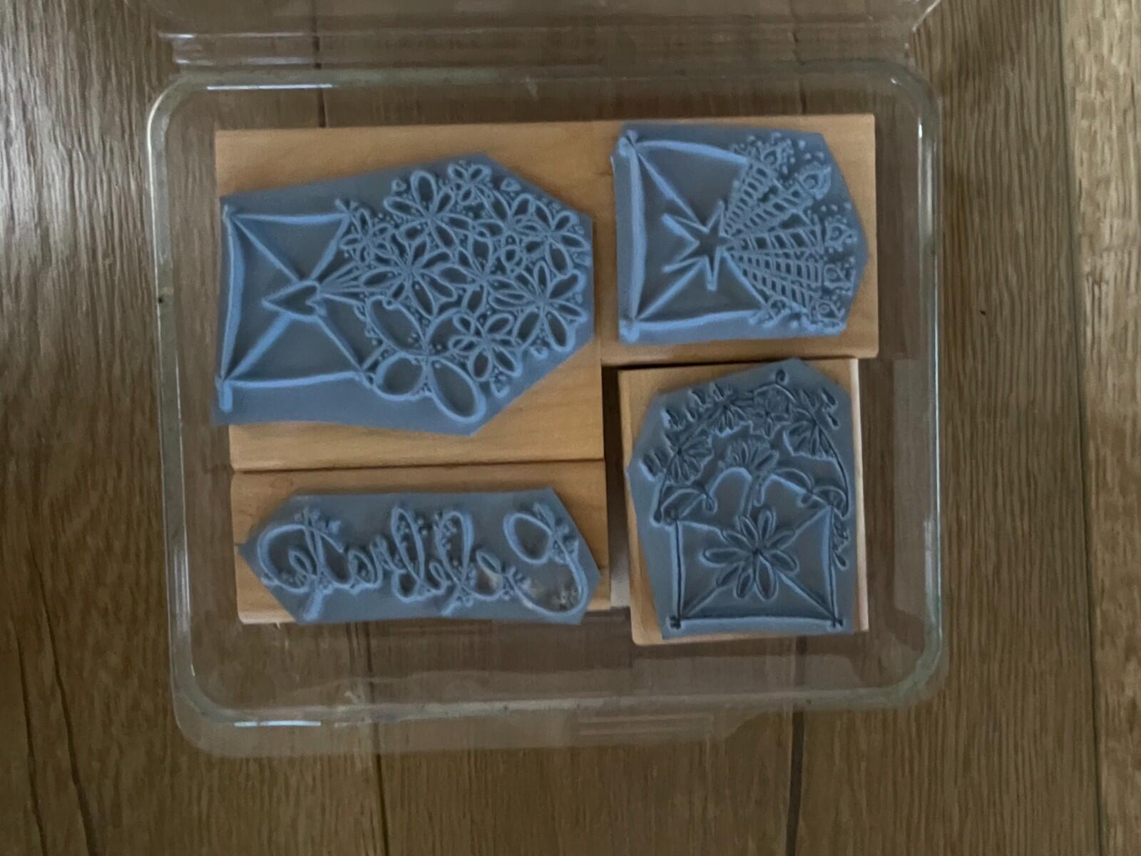 Stampin Up Send A Celebration Mounted Rubber Stamps Set Of 4 - Image 3