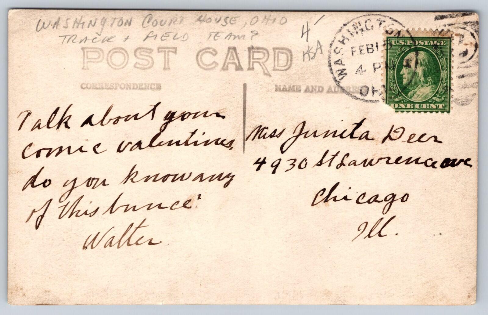 Washington Court House Track And Field Team RPPC - Image 2