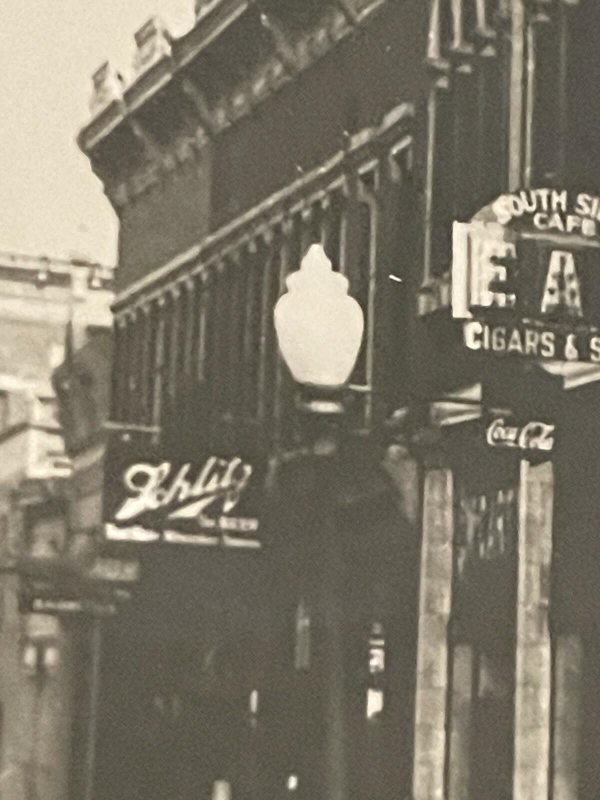 So Side Square Marengo Postcard RPPC Coca Cola Signs South Side Cafe Schlitz - Image 10