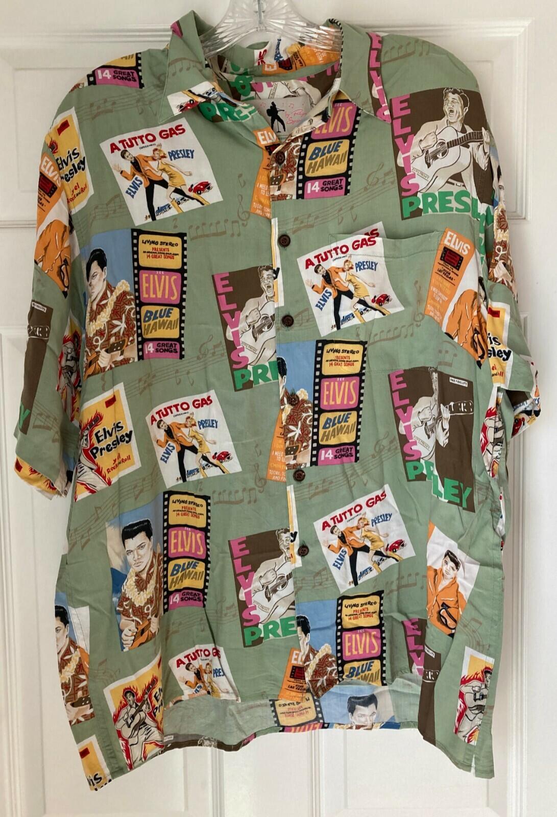 Reyn Spooner Elvis Presley Hawaiian Shirt Size Large