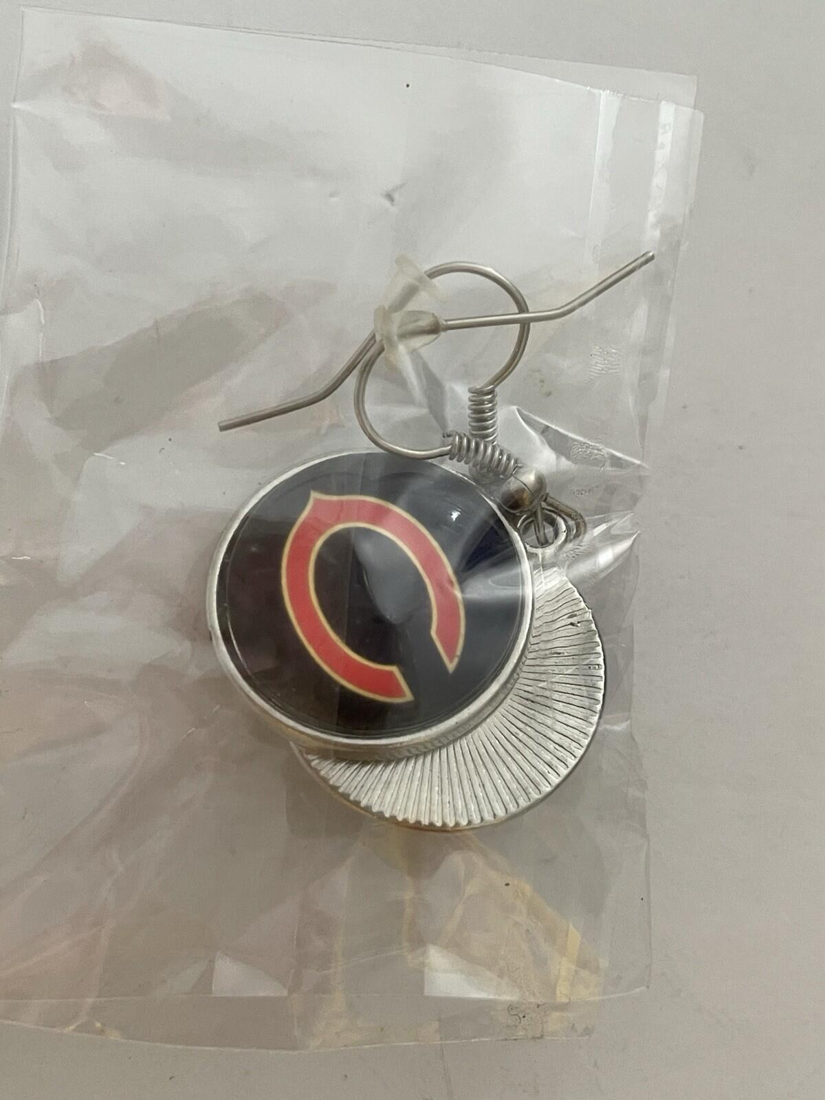 Chicago Bears NFL Football Team Earrings Black Earrings