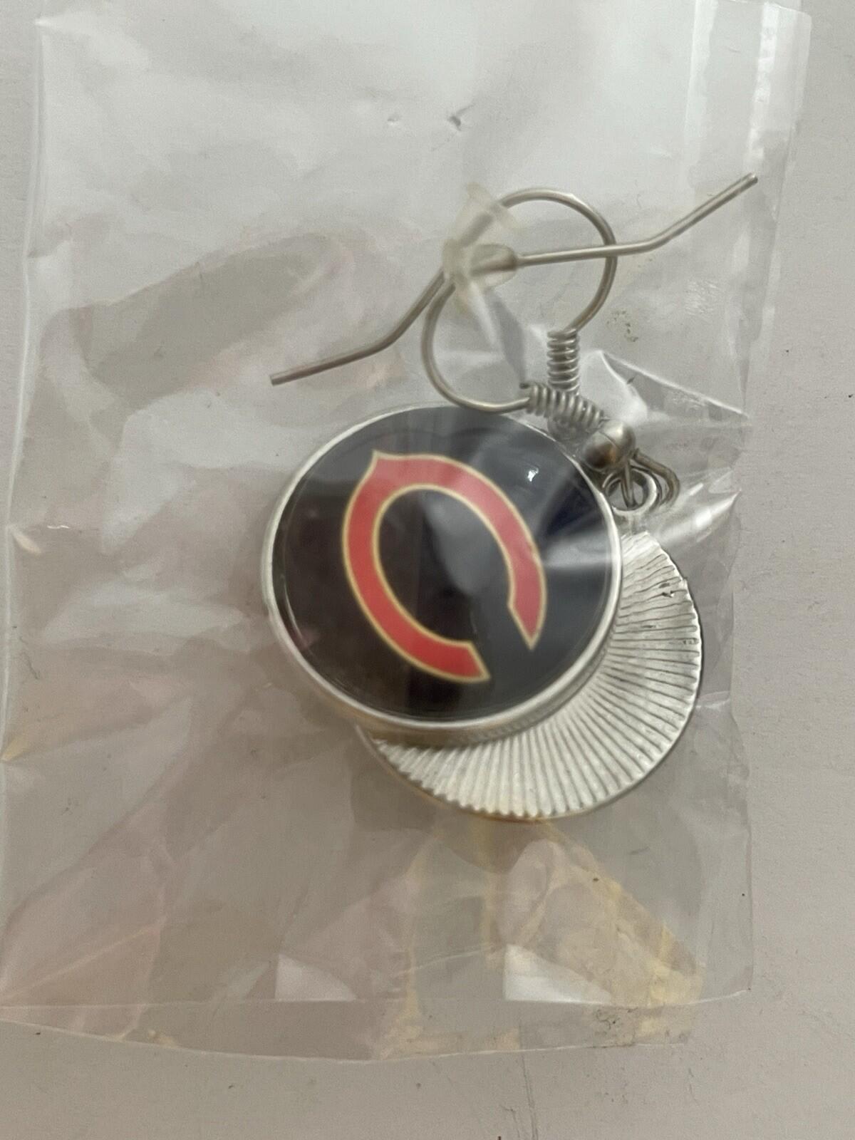Chicago Bears NFL Football Team Earrings Black Earrings - Image 2