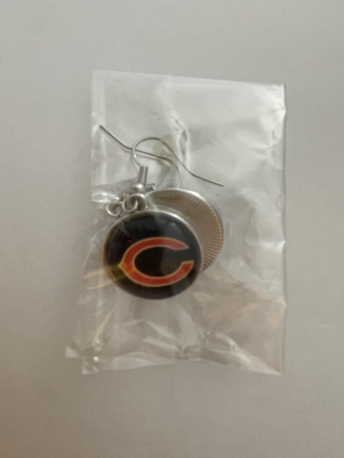 Chicago Bears NFL Football Team Earrings Black Earrings - Image 4