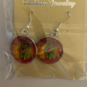 Chicago Black Hawks NHL Hockey Team Earrings Colorful Earrings