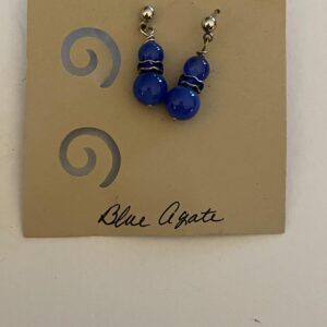 Blue Agate Drop Earrings
