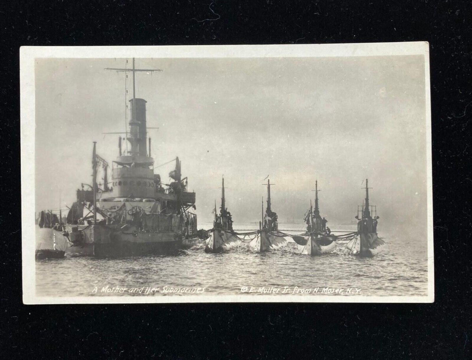 A Mother And Her Submarines RPPC Postcard E. Muller Jr From N. Moser NY