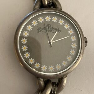 Lucky Brand Chunky Chain Bracelet Watch Flowers Design Needs Battery Not Working
