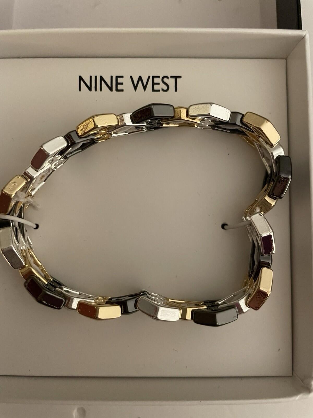 Nine West Multi Tone Link Bracelet NIB - Image 2