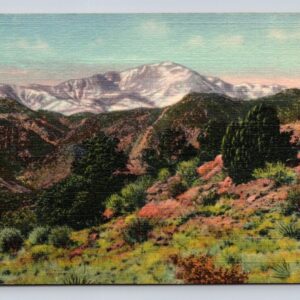 Pikes Peak Alt 14,109 FT Pikes Peak Region Colorado Postcard