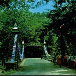 Suspension Bridge Millcreek Park Youngstown Ohio Postcard Unposted