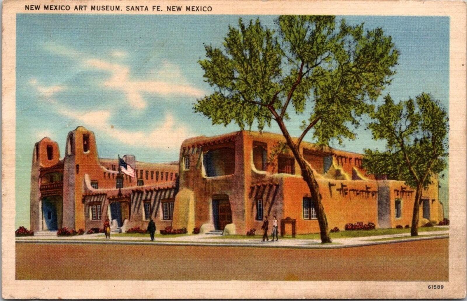 New Mexico Art Museum Santa Fe New Mexico Postcard Posted