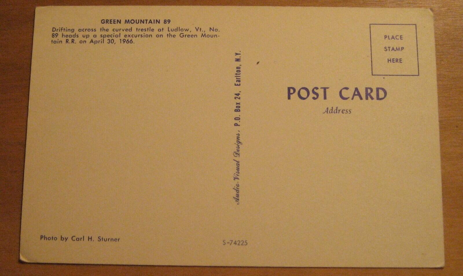 Green Mountain 89 Train Ludlow Vermont Postcard - Image 2