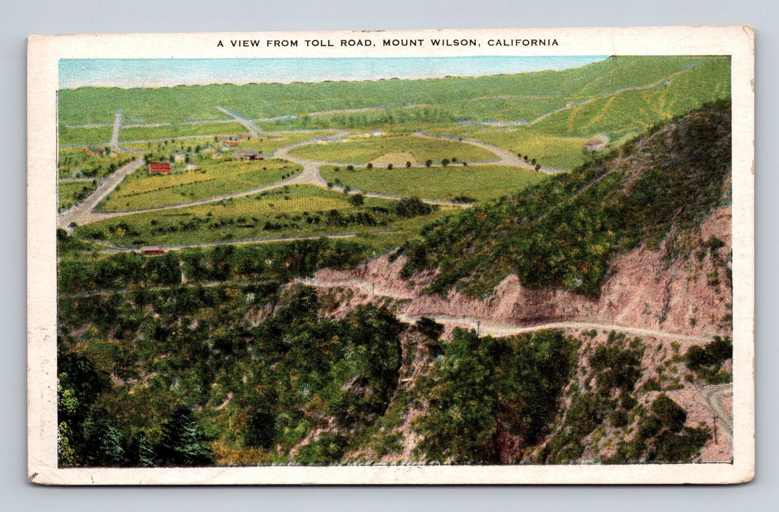A View From Toll Road Mount Wilson California Postcard