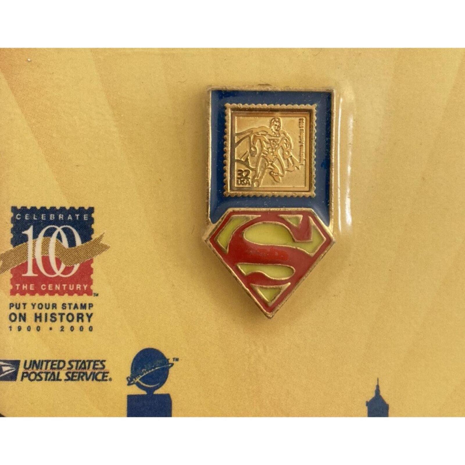 1998 DC Comics Superman Stamp Pin Stamp Collectibles U.S. Post Office Starline - Image 2