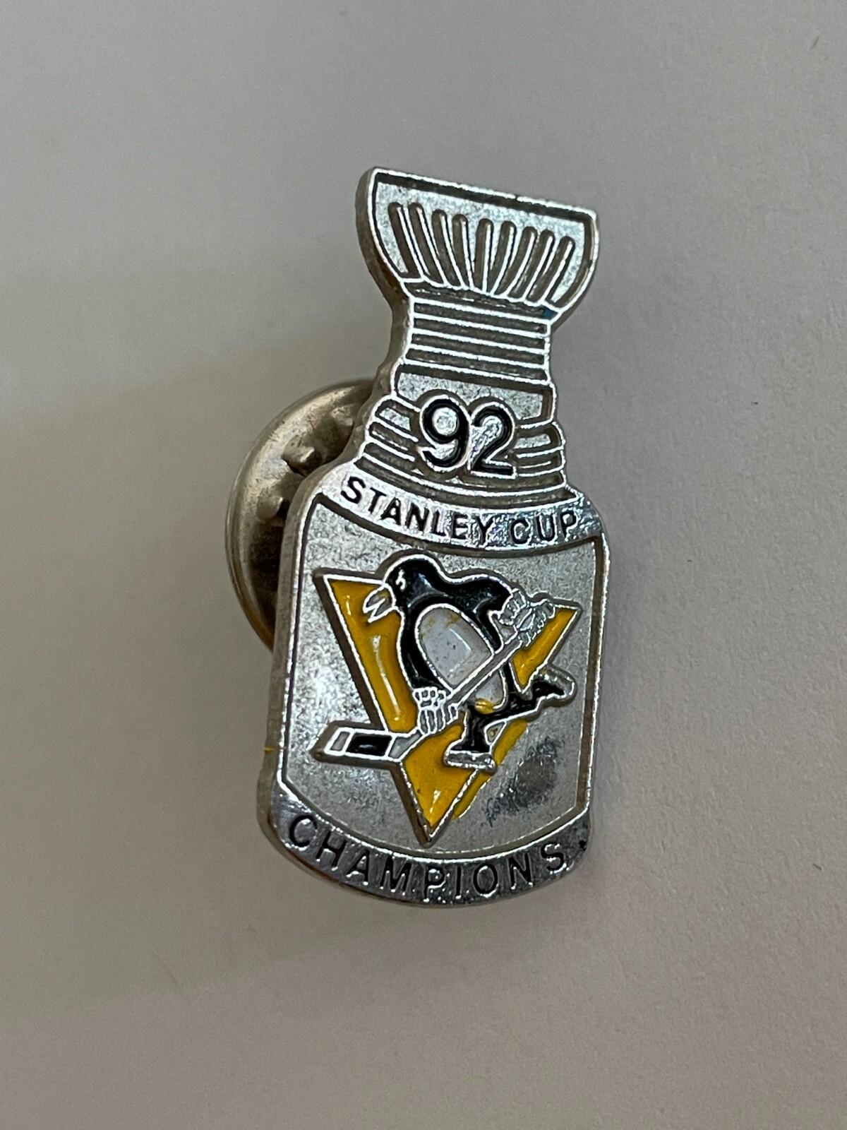 92 Stanley Cup Champions Pittsburgh Penguins Hockey NHL Pin