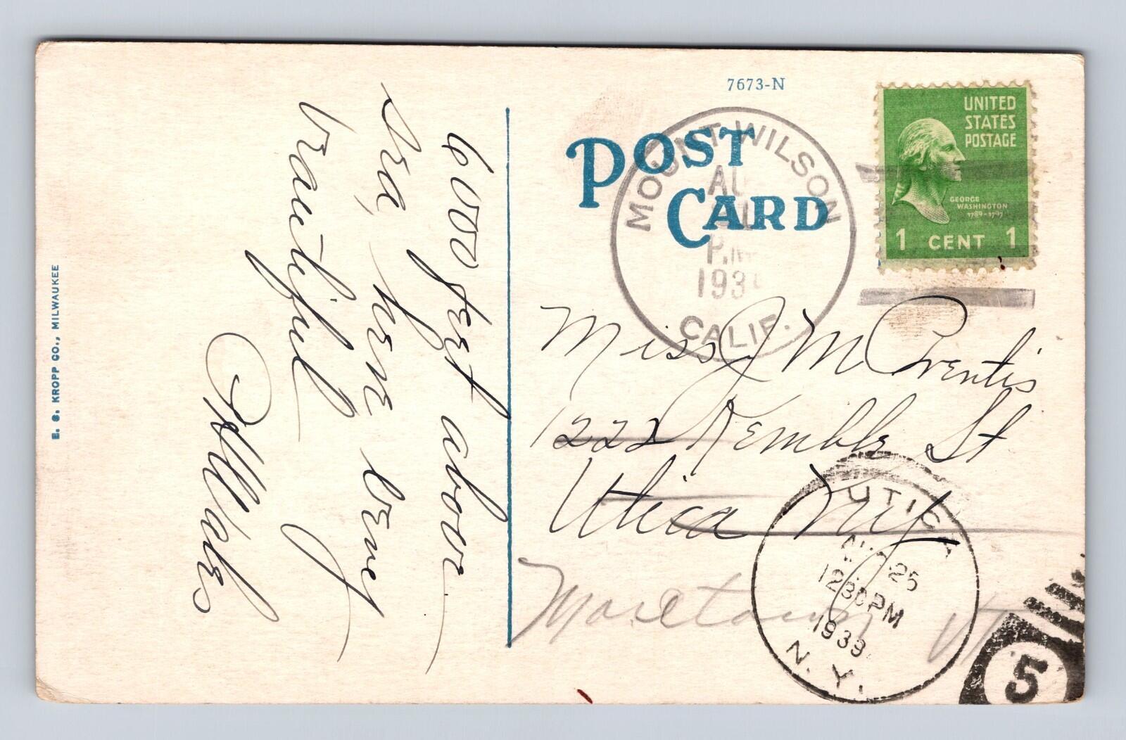 A View From Toll Road Mount Wilson California Postcard - Image 2