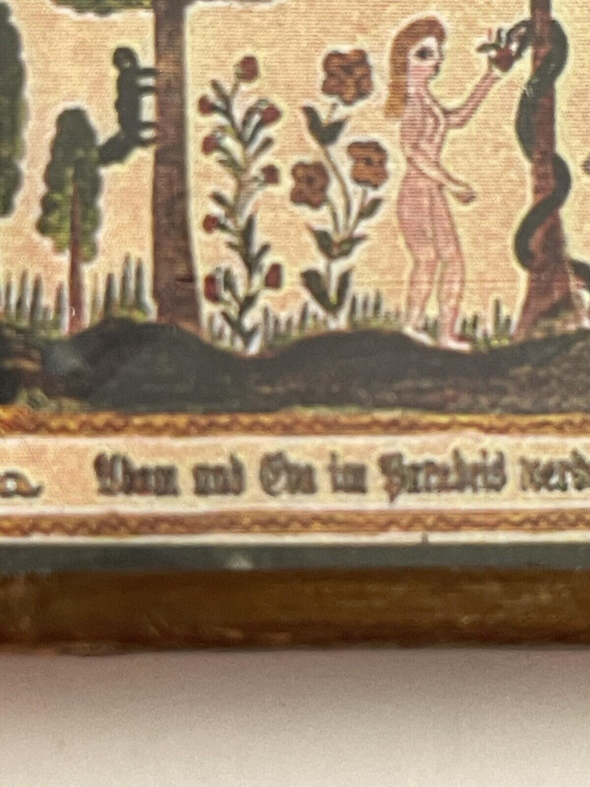 Adam And Eve In The Garden Framed Art Brooch Pin - Image 3