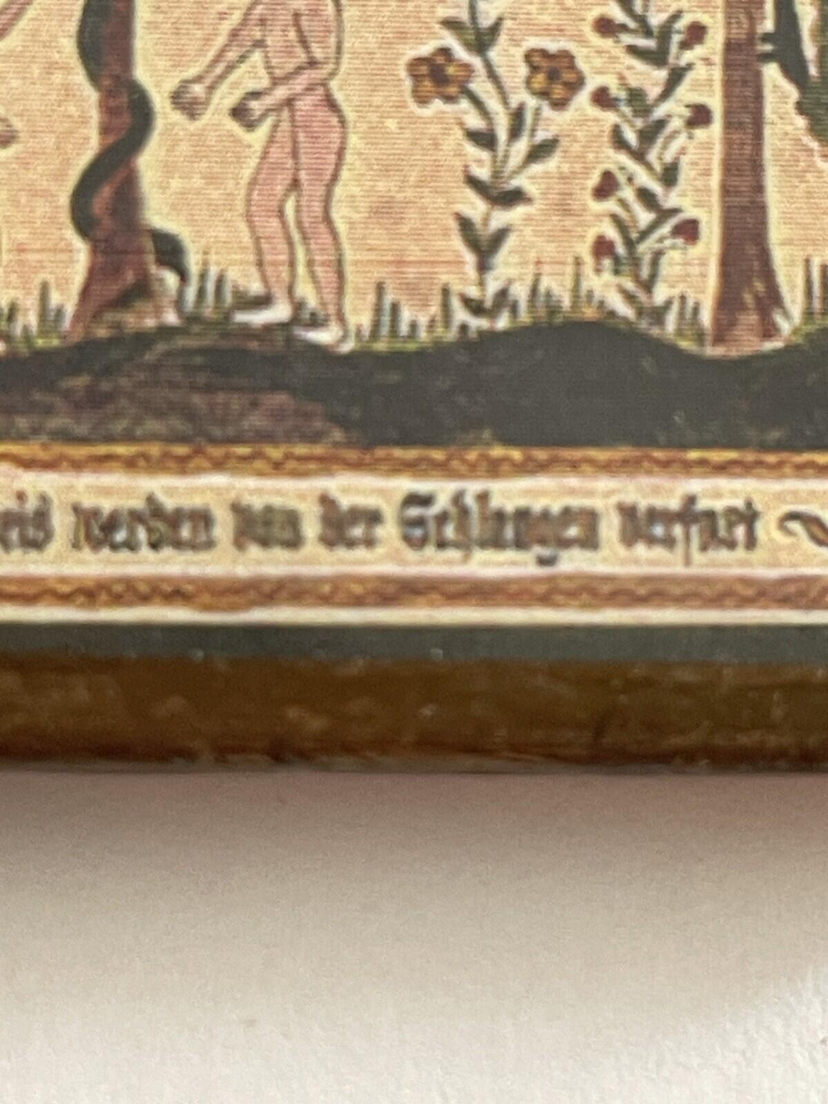 Adam And Eve In The Garden Framed Art Brooch Pin - Image 4
