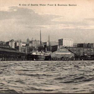 A View Of Seattle Water Front & Business Section Washington Postcard