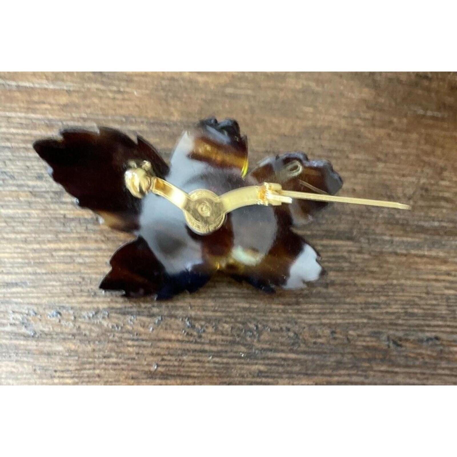 Amber Lucite Grapes Brooch Pin Vintage Brooch - Image 3