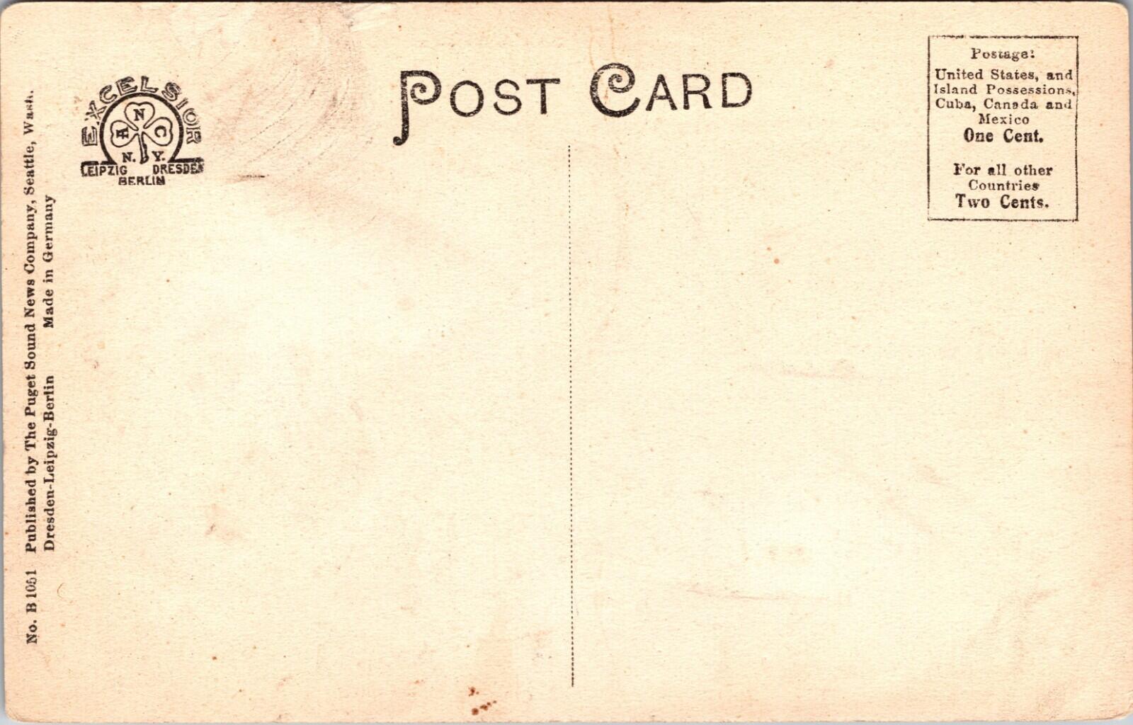 A View Of Seattle Water Front & Business Section Washington Postcard - Image 2