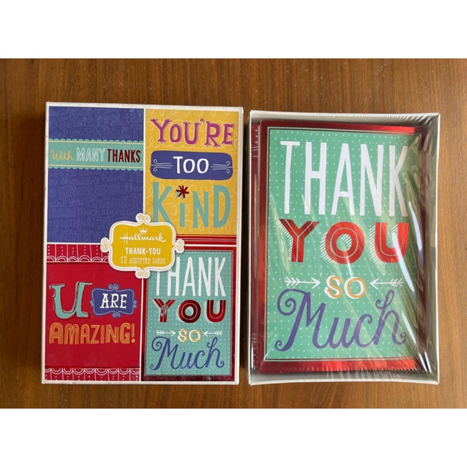Hallmark Thank You Cards Box Set Of 12 Assorted Cards