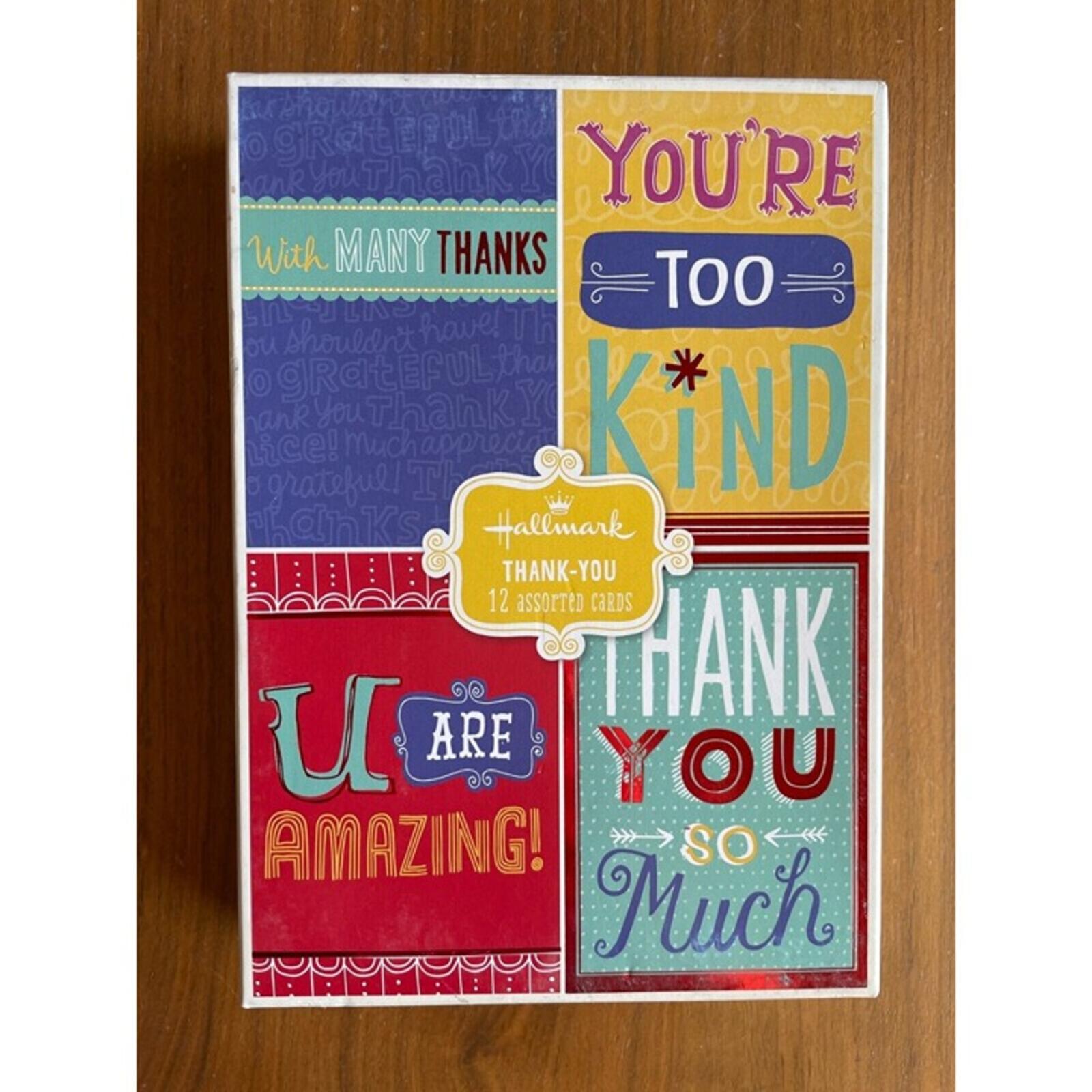 Hallmark Thank You Cards Box Set Of 12 Assorted Cards - Image 2