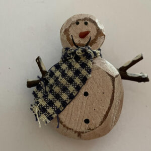 Winter Snowman With Scarf Brooch Pin Vintage Brooch