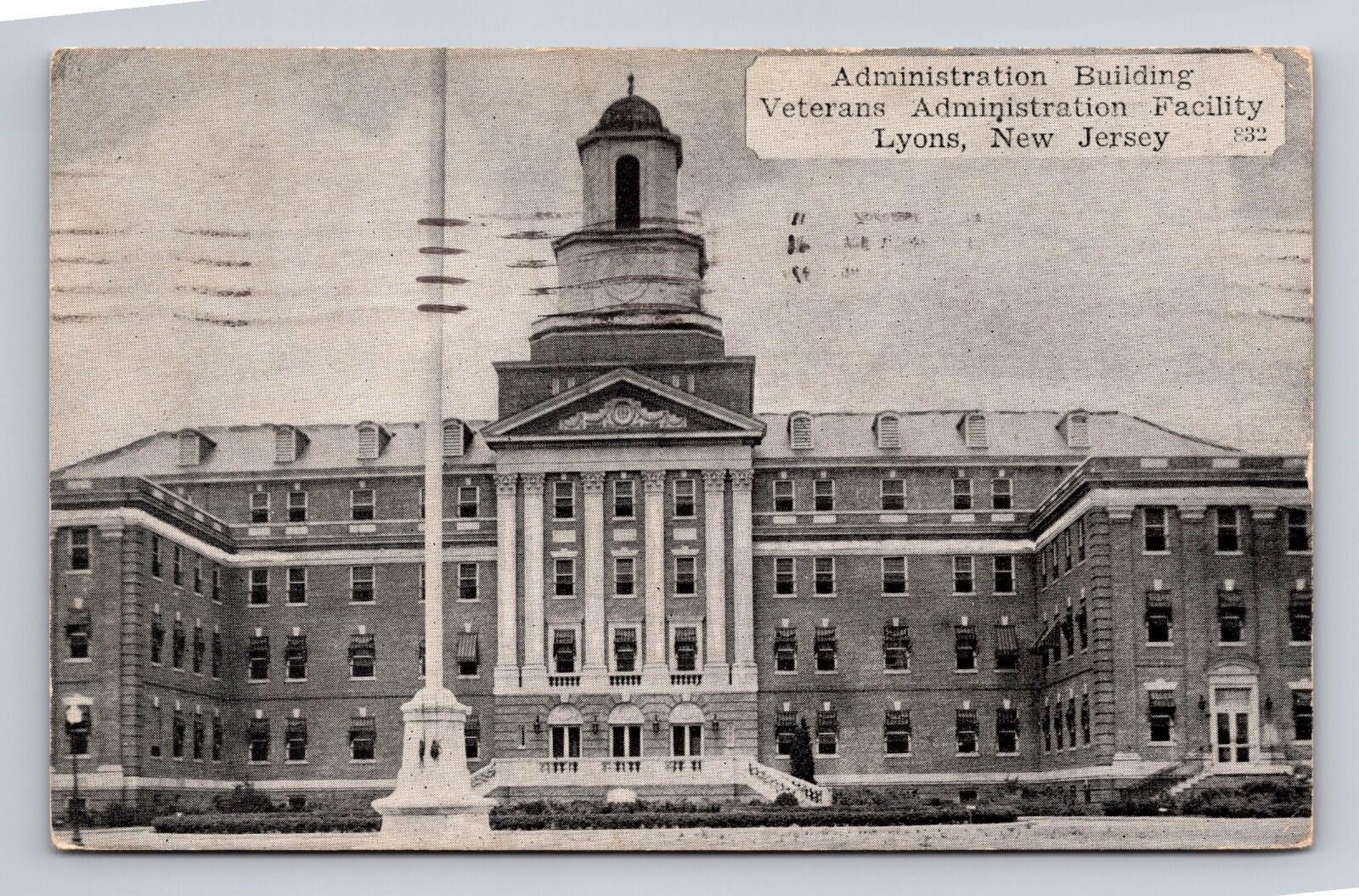 Administration Building Veteran Admin Facility Lyons New Jersey Postcard