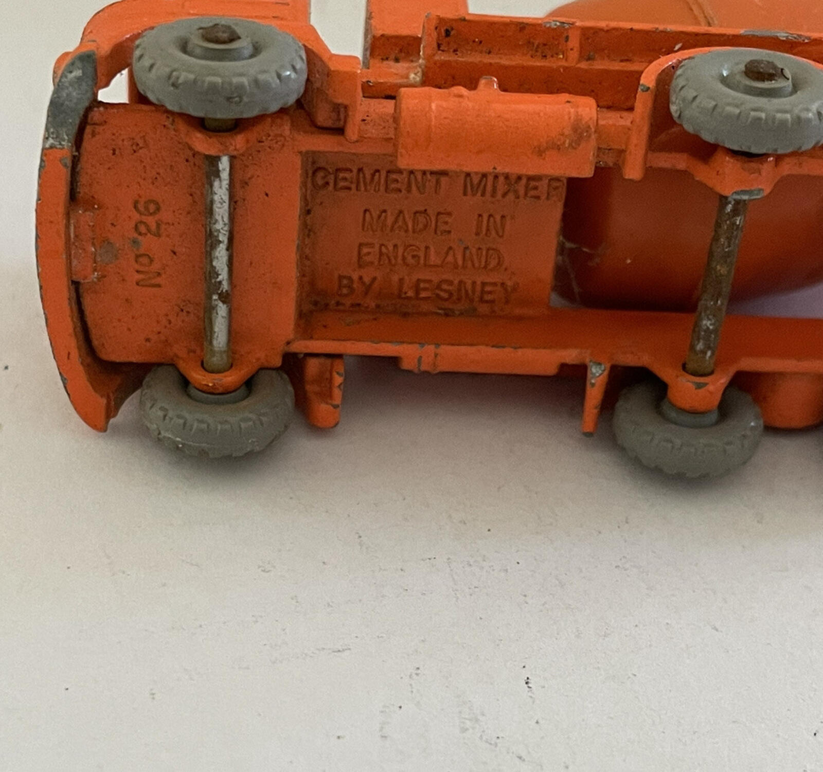Matchbox Lesney # 26 Foden Orange Cement Mixer Die Cast Car - Image 7