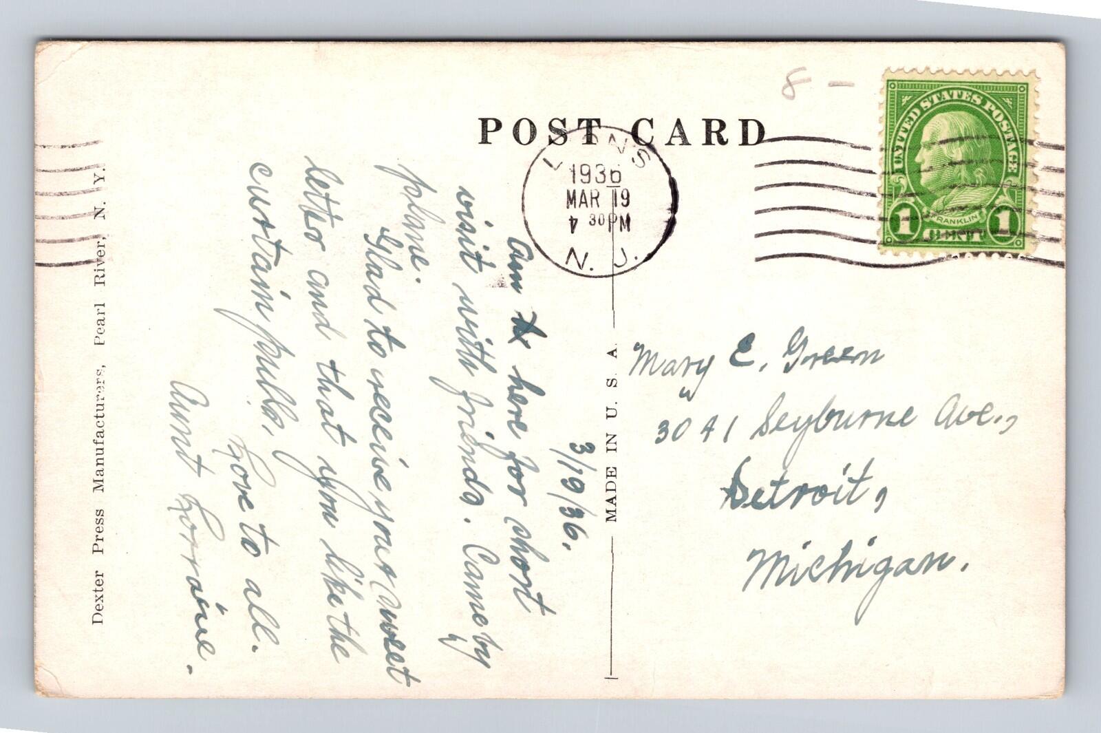 Administration Building Veteran Admin Facility Lyons New Jersey Postcard - Image 2