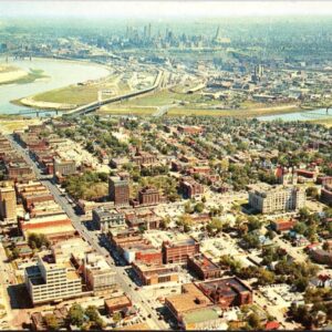 Aerial View Of Downtown Kansas City Kansas Postcard