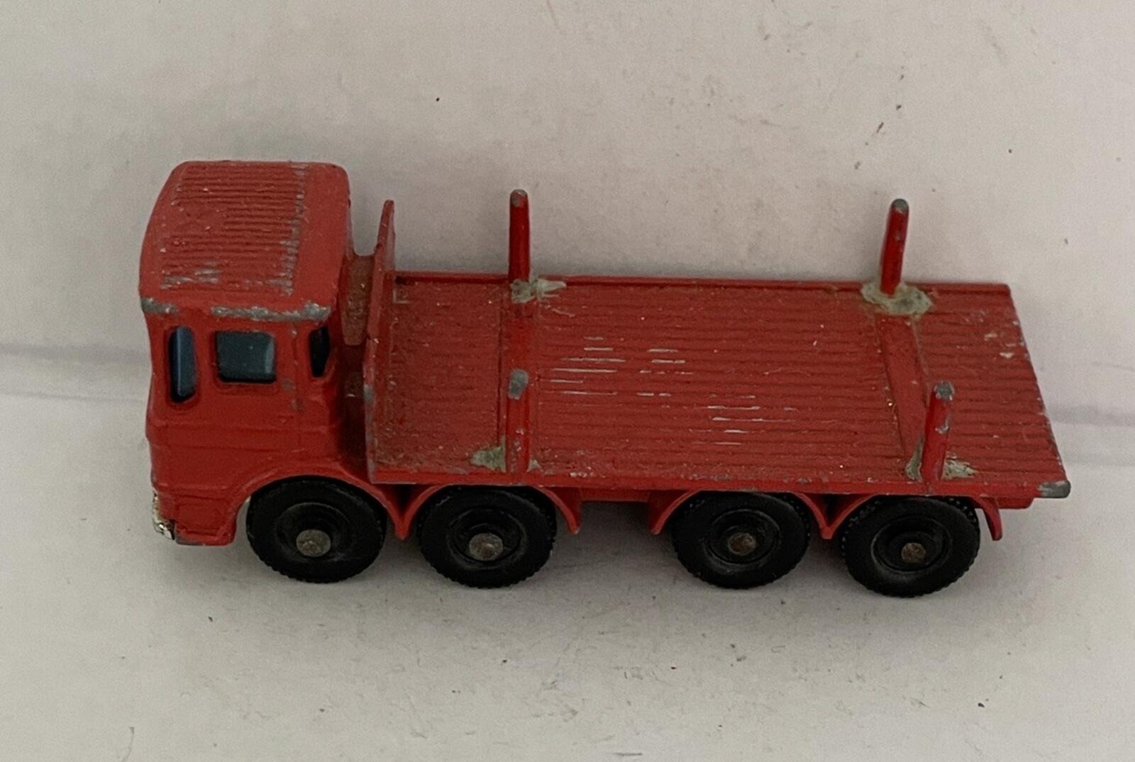Matchbox Lesney Red Pipe Truck #10 Diecast Car No Pipes Vintage