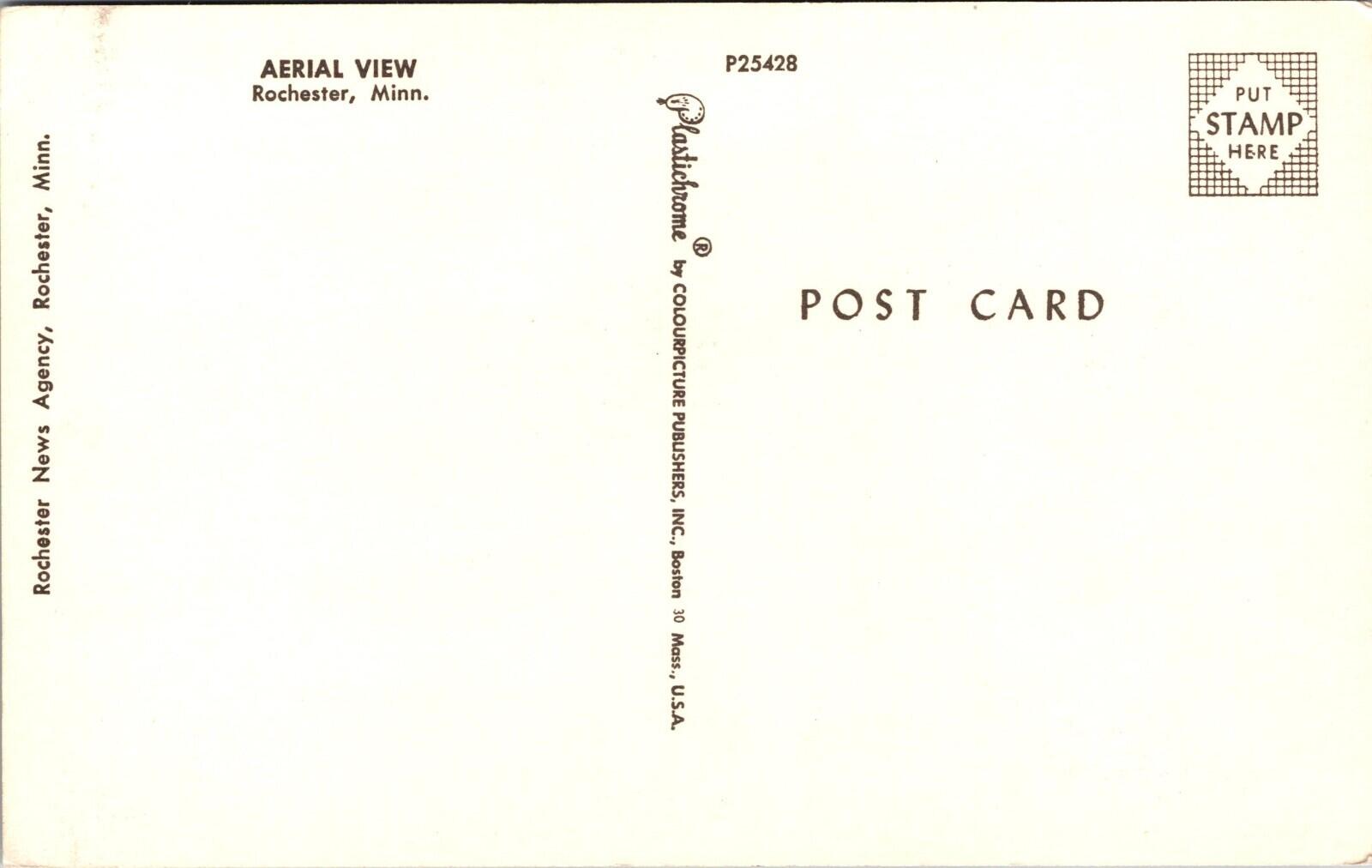 Aerial View Rochester Minnesota Postcard Unposted - Image 2