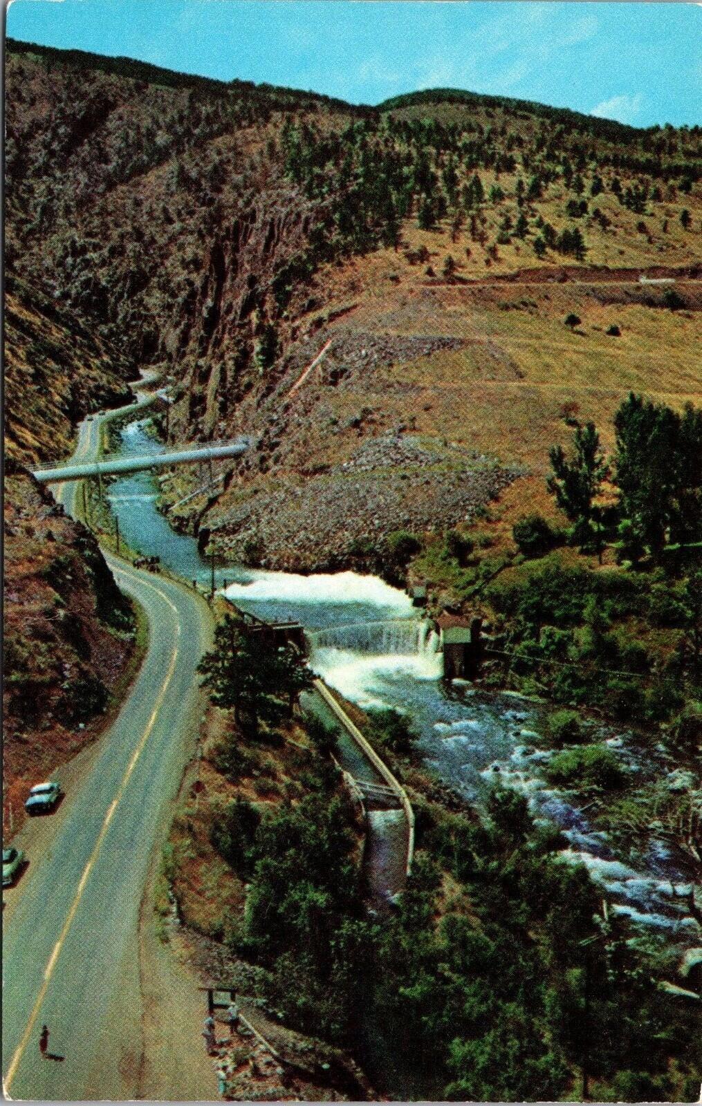 Aerial View Showing Entrance Big Thompson Canyon Colorado Postcard