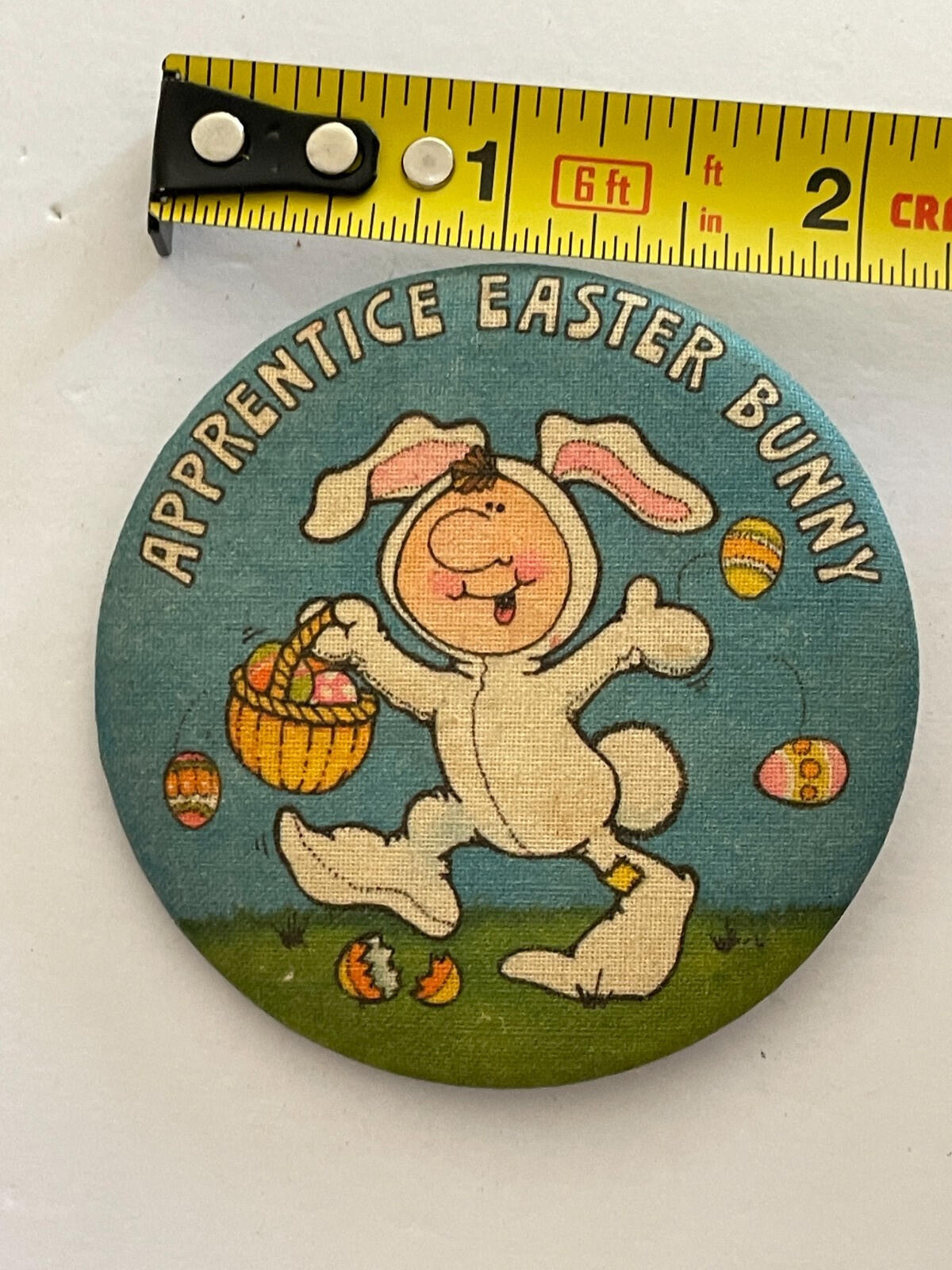 Apprentice Easter Bunny Button Pin Man Dressed In Bunny Suit Button Hallmark - Image 4