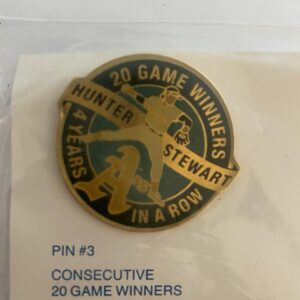20 Game Winners Hunter Stewart Oakland Athletics MLB Baseball Pin #3 Unocal 76