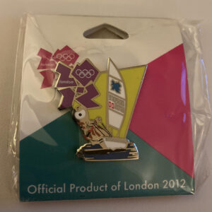 2012 London Olympics Games Mascot Sail Boat Sailing Waterskiing Pin