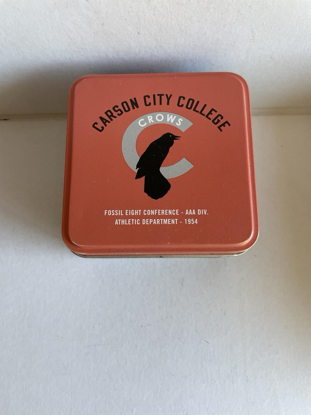 Carson City College Crows Watch By Fossil In Original Tin - Image 5