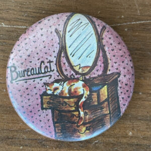 Bureau Cat Cat In Bureau Button Pin
