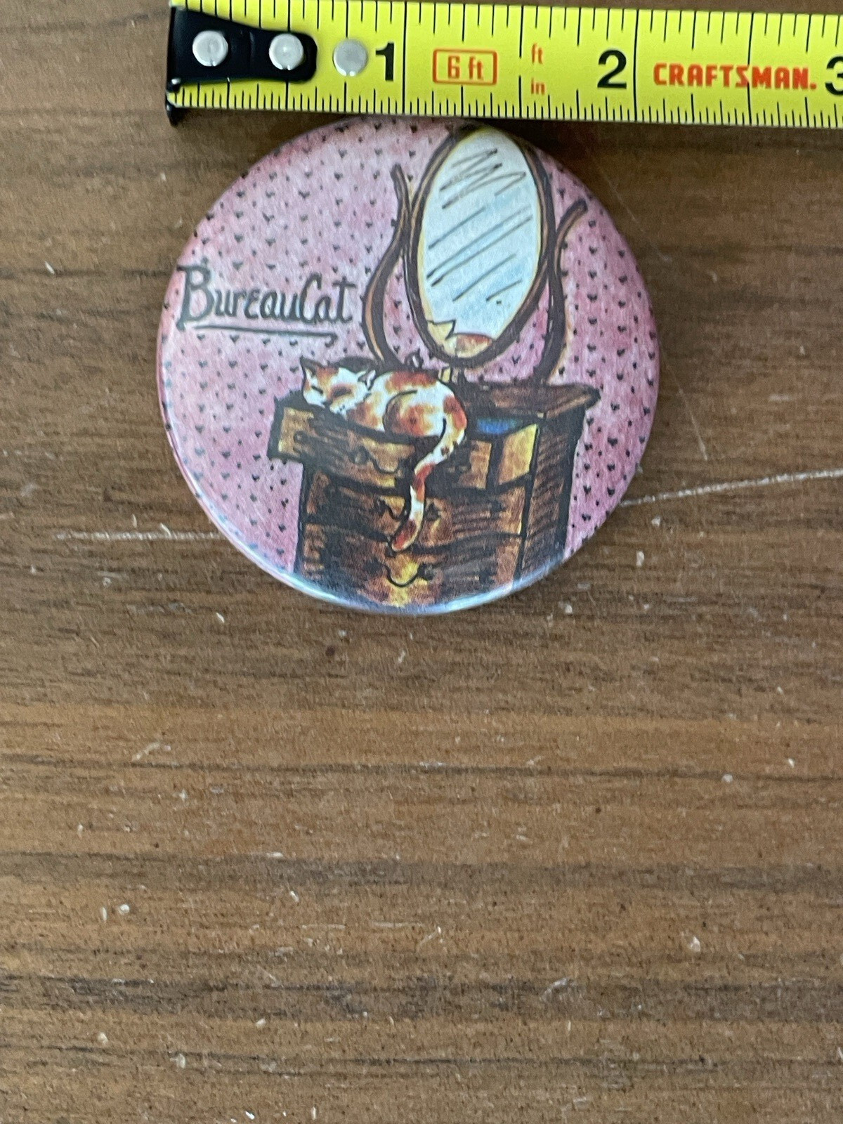 Bureau Cat Cat In Bureau Button Pin - Image 3